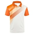 thumbnail image 2 of SGFCWSX Mens Polo Shirts Short Sleeve Moisture-Wicking Quick-Dry Slim Fit Gradient Casual Golf Shirts for Men White Size 5XL, 2 of 5