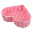 thumbnail image 4 of OFFIGAM Heart Paper Rope Basket Rattan Bread Egg Fruit Basket Platters Woven Organizer Bin For Tea Table Bread Candy Vegetables And Sundries Storage Container Vanity Desktop Decor, 4 of 9
