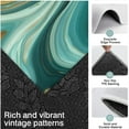 thumbnail image 3 of Teal Marble Gold Wave Pattern Kitchen Rugs Sets Of 3,Kitchen Runner Rugs Non Skid Washable,Decorative Kitchen Floor Mats for Kitchen,Sink,Laundry,17"x30"+ 17"x47" + 17"x59", 3 of 6