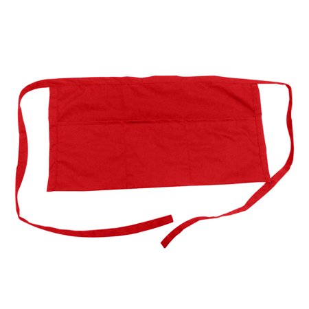 - Opromo 3 Deep Pockets Waist Apron, Restaurant Half Aprons For Waiter, Chef, Baker, Servers, Polyester Cotton, 24