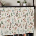 thumbnail image 5 of Brown Bunny Floral Easter Rod Pocket Curtain Valance, Elegant Pastoral Spring Floral Farmhouse Window Valance for Living Room, Bedroom, Kitchen 42"W x 18"L, 5 of 9