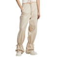 thumbnail image 1 of Sunloudy Pantalones de Mujer, Casual Cordón Amarrado Cintura Color Sólido Elástico Ajustable Tobillo Recto Suelto Pantalones Sunloudy moda, 1 of 8