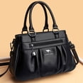 thumbnail image 2 of Bolsos de lujo para mujer, bolsos de diseñador de 3 capas de cuero, bolsos de mano de gran capacidad, bolsos de mano para mujer, bolsos de hombro con asa superior vintage, 2 of 5