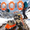 thumbnail image 2 of 19-Tooth Ice Cleats for Shoes, Stainless Steel Snow Traction Grips for Hiking Fishing & Ice,  (Fits Men & Women), 2 of 11