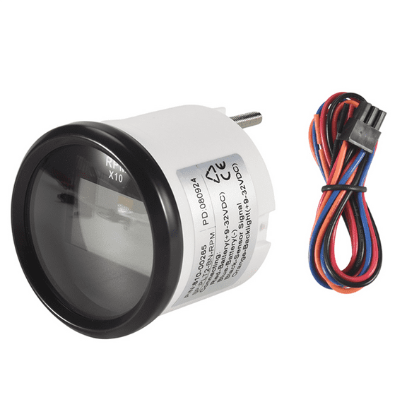 Boat LED Digital Tachometer Engine Hour Meter Marine Outboard RV RPM Meter Gauge