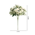 thumbnail image 3 of ESSSUT 1Pc Artificial Flower Home Decor Portable Single Branch Simulation Rose For Wedding Fake Rose Ecologically Friendly For Party Artificial Flower Exquisite Decor White 33X13Cm/13X5.12In, 3 of 7
