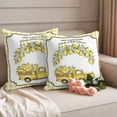 thumbnail image 2 of Outdoor Pillow Covers Pack of 2, Farm Yellow Truck Lemon Fruit Waterproof Throw Pillowcase Cushion Cases, Flower Leaves Buffalo Plaid Decorative Pillow Cover for Couch Sofa Home Bed Patio, 2 of 9