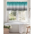 thumbnail image 6 of Turquoise Grey White Gradient Kitchen Valances for Windows Abstract Watercolor Valance Curtains&nbsp; for Kitchen /Living Room/Bedroom/ Bathroom Decor, 54"x18 " ,Rod Pocket 1 Panel,, 6 of 7