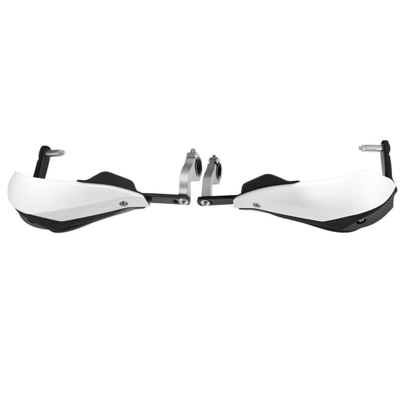 Protectores de Manos de ABS y Aleación de Aluminio de 13-18 mm para Motocicletas - Protectores de Manillar para Bicicleta de Tierra Motocross ATV Scooter Blanco Negro