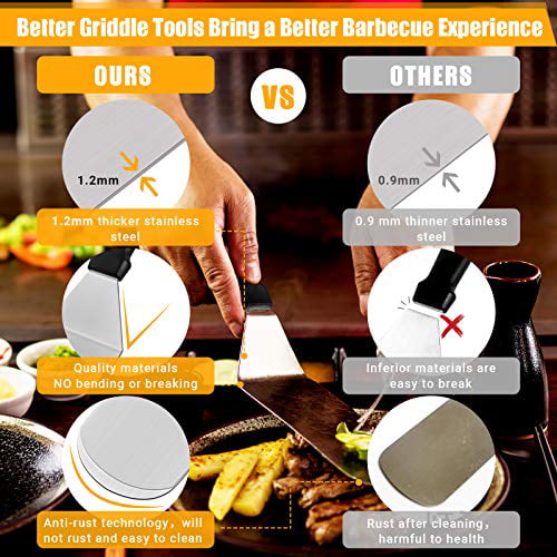 16 PCS Flat Top Grill Accessories Griddle Accessories Kit for Outdoor BBQ 