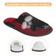 thumbnail image 3 of Fotbe Black Panther Red Background Pantuflas Peludas para Mujer con Estampado, Zapatillas de Peluche, Zapatos de Invierno para Casa, Uso Interior y Exterior-Large, 3 of 8