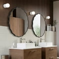 thumbnail image 4 of TEWLOSS Round Mirrors Wall Mirror 24" Wavy Mirror for Bathroom Black Aluminum Alloy Frame, 4 of 10