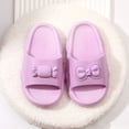 thumbnail image 2 of Hessimy Boys Girls Comfy Shower Slippers Slip on Slide Sandals Non-Slip Summer Beach Pool Shoes House slippers Beach Pool Shoes slippers with arch support kids(Purple,12), 2 of 5