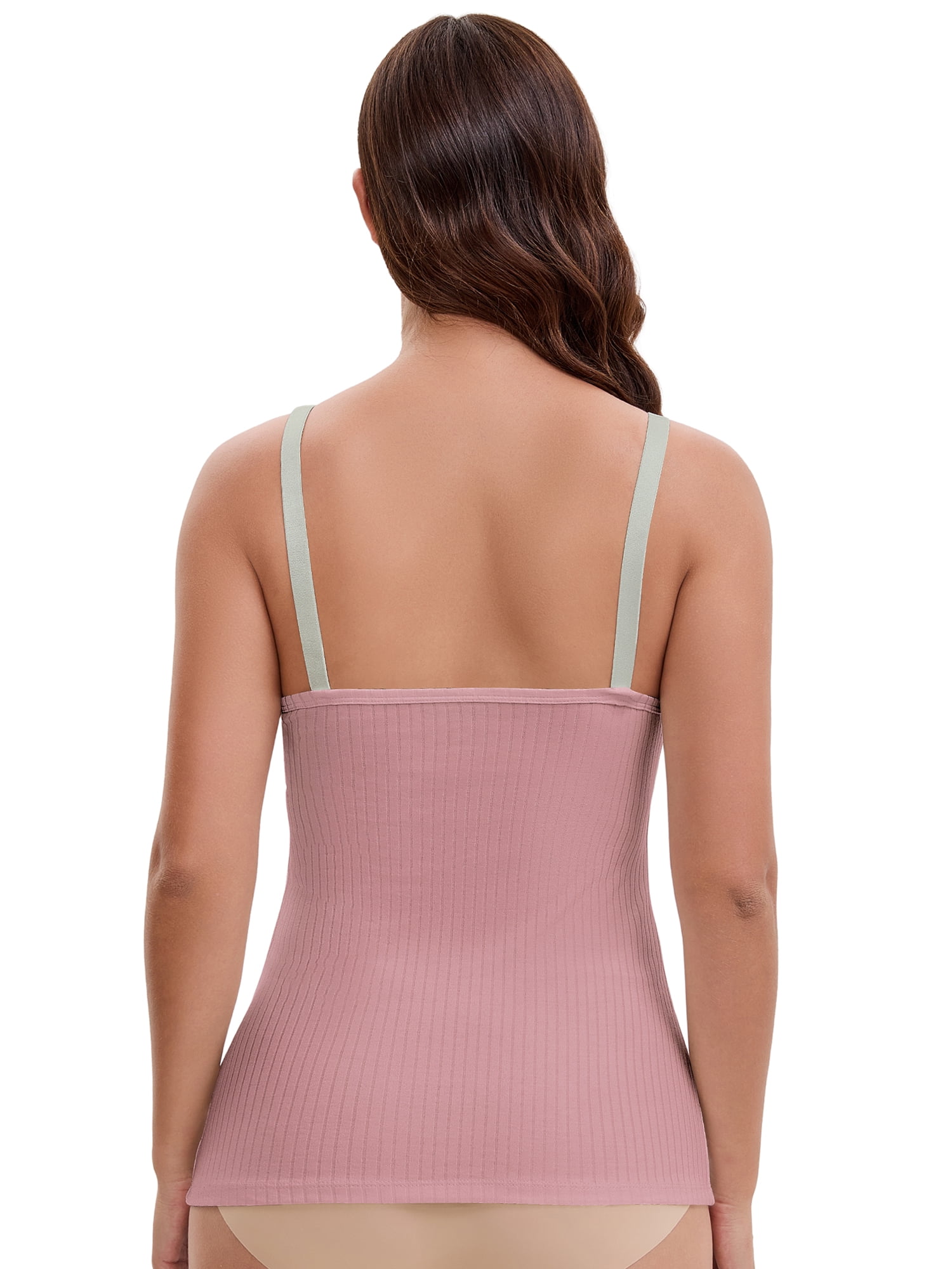 DARING DIVA Women's Crisscross Nursing Lace Trim Maternity Camisole Tank Tops XXL Pink