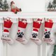 thumbnail image 5 of Medias navideñas con estampado de pata de perro y gato, bolsa de caramelos, adorno colgante para árbol de Navidad, decoraciones navideñas para el hogar de Año Nuevo 2022, 5 of 5