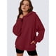 thumbnail image 4 of Sudaderas con Capucha de Gran Tamaño para Mujer, Sudaderas Cómodas, Conjuntos de Moda de Otoño, Blusas Casuales, Ropa de . Vino Tinto L, 4 of 6