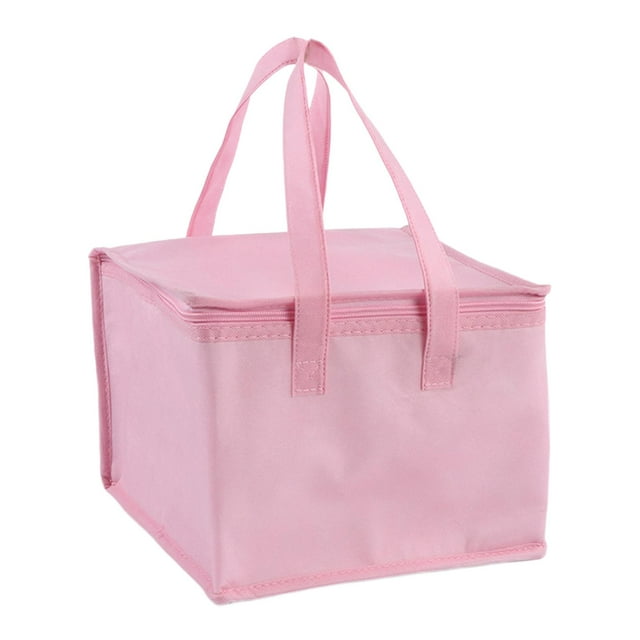 -Bolsa térmica, bolsa de almuerzo con aislamiento, bolsa multiusos para entrega de alimentos, bolsa con aislamiento para pasteles para catering al air rosa