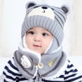 thumbnail image 3 of Paquete De 2 Gorros De Lana Para Bebé, Apariencia Bonita, Accesorios Para Niños, Polaina Para El Cuello, Invierno Y Otoño, Forma De Oso, Múltiples Colores, Orejera N.° 2 Yuarrent AP006926-02, 3 of 5