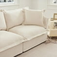 thumbnail image 6 of Modern Chenille Fabric 3-Seater Sofa with Soft Pillows and Sturdy Frame, 6 of 22