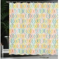 thumbnail image 3 of Ambesonne Waterdrop Shower Curtain, Rainbow Blob Theme Art, 69"Wx70"L, Cadet Blue and Off White, 3 of 4