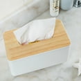 thumbnail image 3 of Multifunction Tissue Box Rectangular Facial Tissue Holder Dispenser for Dining Room, Kitchen, Bedroom Dressers and Home Décor,white, 3 of 5