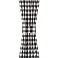 thumbnail image 4 of PowerSellerUSA French Door Curtain, Elegant Buffalo Plaid Curtains for Front Door, Classic Farmhouse Country Decor Plaid Gingham Checkered Design Door Curtains, 25" W x 40" L Single Panel, Black, 4 of 7