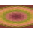 thumbnail image 1 of Ahgly Tapis Rectangulaire Lavable en Machine Rouge Pamplemousse Transitionnel, 5 Pieds x 7 Pieds, 1 of 7