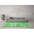 thumbnail image 3 of Ahgly Company Machine Washable Indoor Rectangle Abstract Emerald Green Modern Area Rugs, 7' x 9', 3 of 4