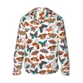 thumbnail image 3 of Fotbe Colorful Butterfly Men's Women's UPF 50+ Sun Protection Jacket Hooded Cooling Shirt with Pockets Hiking Outdoor Performance-Small, 3 of 9