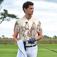 thumbnail image 4 of Daiia Two Cowboys Riding Horses In The Desert Pattern Men’s Polo Shirts,Solid Deck Shirt,Classic Fit, Breathable Cotton Polo for Casual and Sport Wear-X-Large, 4 of 7