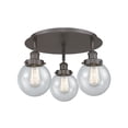 thumbnail image 2 of Innovations Lighting  Beacon - 3 Light 18" Flush Mount Oil Rubbed Bronze/Seedy, 2 of 5