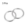 thumbnail image 3 of Unique Bargains Bague Ronde en Acier Inoxydable 316 50 mm ID 6 mm d'Épaisseur, Lot de 3, 3 of 5