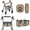 Aztec Tribal Bear Paw, variant on TSOVTHRID Gray Golden Marble Pattern Mobility Scooter Accessories Sets, Anti Slip Rollator Seat and Back Rest Covers Easy to Install Underseat Pouch Storage Pocket
