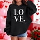 thumbnail image 3 of Sudadera con capucha y estampado de corazón de San Valentín, sudadera de manga larga para niños y niñas, chaqueta para niñas de talla mediana y grande., 3 of 7