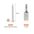 thumbnail image 3 of 10pack M3 x 25mm Button Head Torx Security Sheet Metal Screws with T10 Bit, 3 of 6