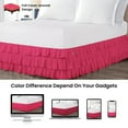thumbnail image 4 of SGI Bedding 11 Inch Multi Ruffled Bed Skirt | Microfiber Bed Skirt | Fade Resistant, Wrinkle Free, Anti-static, Decorative, Extra Storage Space, Clutter-Free | California King, Hot Pink, 4 of 8