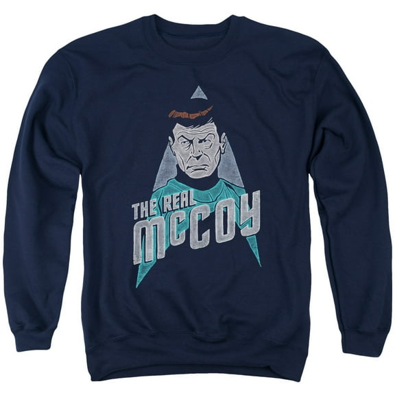 Star Trek The Real Mccoy Adult Crewneck Sweatshirt Navy