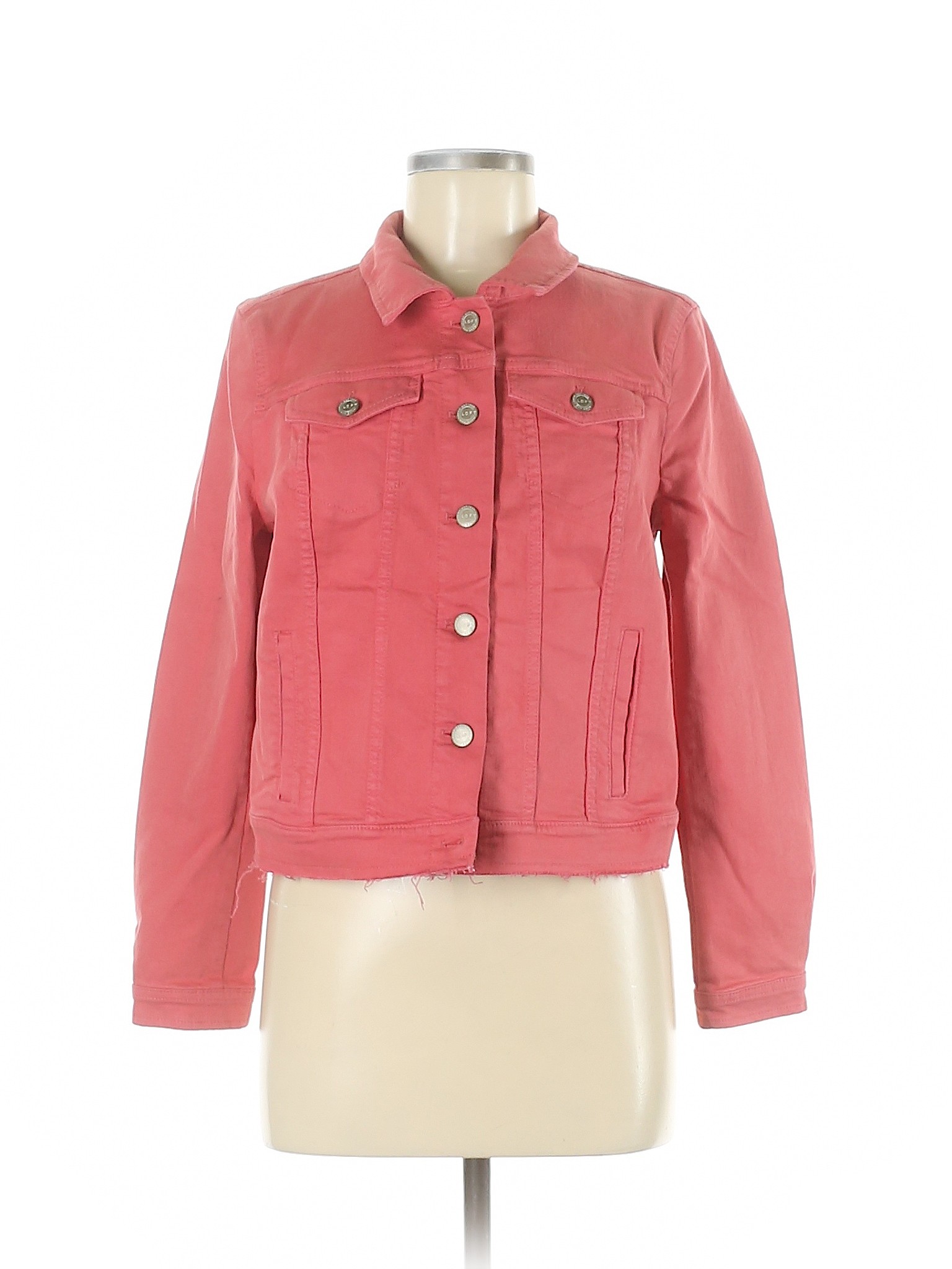 loft pink denim jacket
