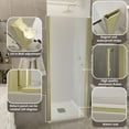 thumbnail image 3 of Frameless Shower Door 34-35"x72" Brush Gold 6mm Water Repellent Glass Handle, 3 of 7