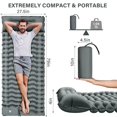 thumbnail image 4 of Camping Sleeping Pad, Ultralight Camping Mat with Pillow Built-in Foot Pump Inflatable Sleeping Pads Compact for Camping Backpacking Hiking Traveling Tent, 4 of 7