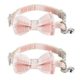 thumbnail image 1 of Collar SuperBuddy y lindo lazo con cascabel desmontable: collar a cuadros de 2 piezas con lazo desmontable, 1 of 5