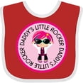 thumbnail image 3 of Inktastic Daddys Little Rocker Girl Girls Baby Bib, 3 of 4