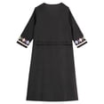 thumbnail image 6 of Aislor Girls Kids Muslim Islamic Abaya Long Sleeve Zipper Gown Middle East Girls Maxi Dress Black 150, 6 of 7