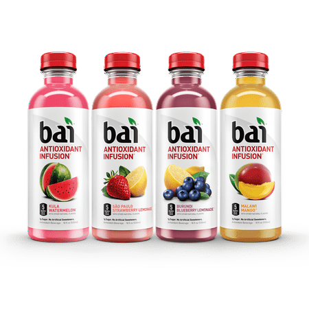 Slimline Beverage - Bai Antioxidant Infused Beverage, Oasis Variety Pack, 18 Fl Oz, 12 Count