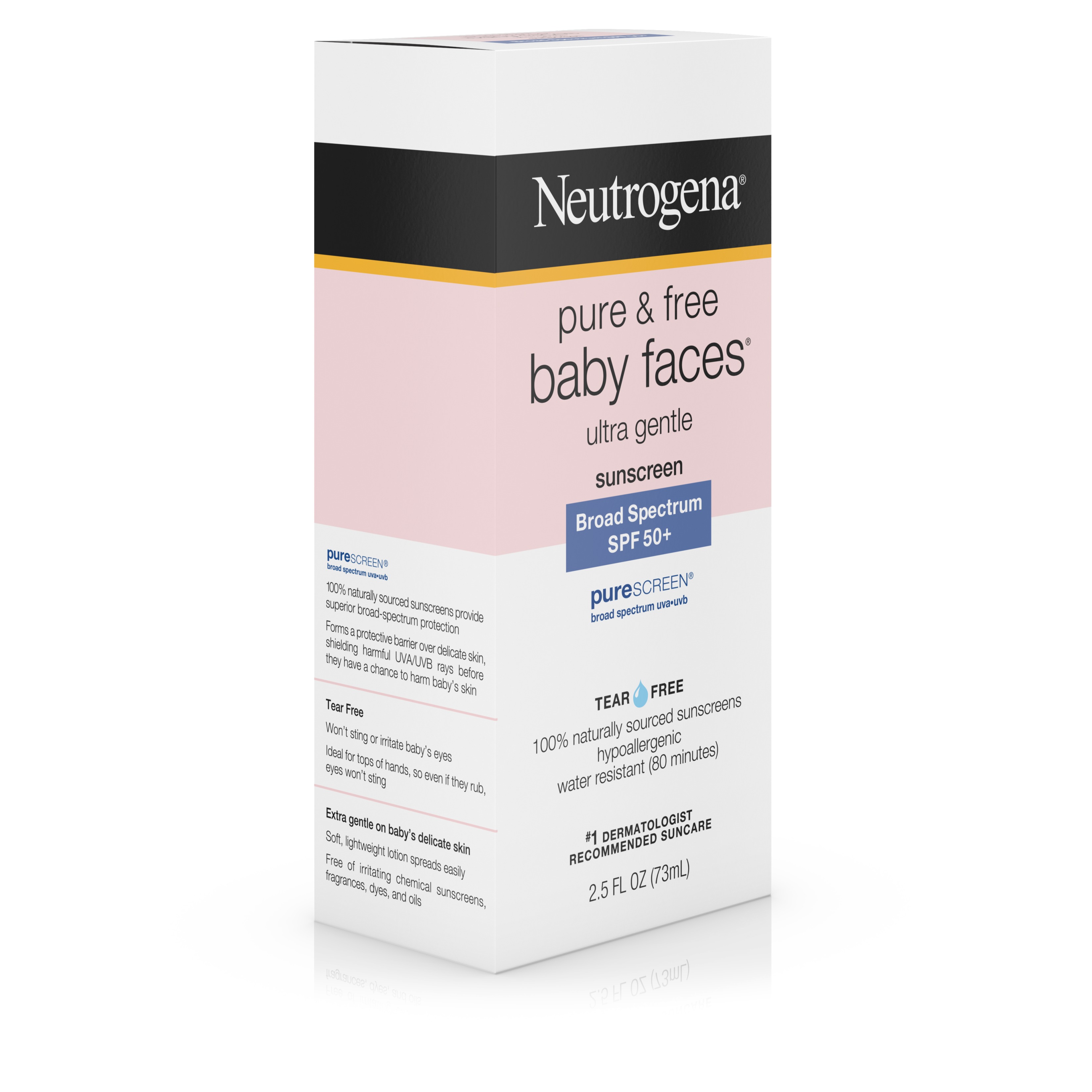 Neutrogena Pure & Free Baby Faces Ultra Gentle Sunscreen Broad Spectrum SPF 45+, 2.5 Oz - image 2 of 6