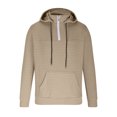 thumbnail image 4 of Hoodies for Men Drawstring Hoody Quarter Zip Hoodie Waffle Pullover Sweatshirts Outdoor Jacket Warm Fleece Hoodies Sweat Top Mens 1/4 Zip Sweatshirt for Fall Winter Running Work, 4 of 5