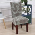 thumbnail image 3 of Stretch Printed Dining Chair Covers, Spandex Removable Washable Dining Chair Protector Slipcovers for Home, Kitchen, Party, Restaurant - Set of 6, Brown, 3 of 7