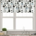 thumbnail image 3 of Ambesonne Scandinavian Valance & Curtain, Longboats Viking Folk, 55"x30", Black Pale Blue Grey, 3 of 7