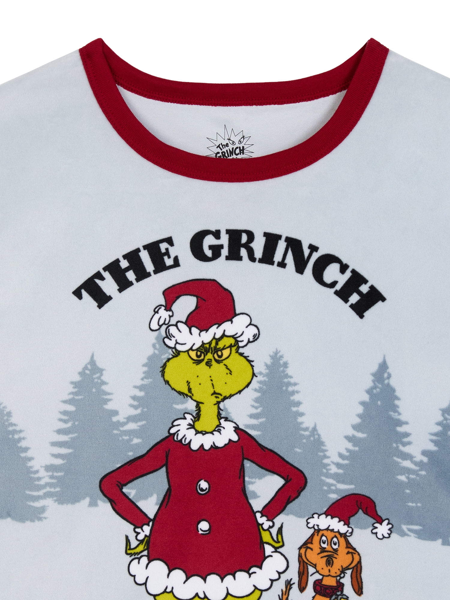 Grinch Boys Long Sleeve Sleep Top and Pants Pajama Set, 2-Piece, Sizes 4-12