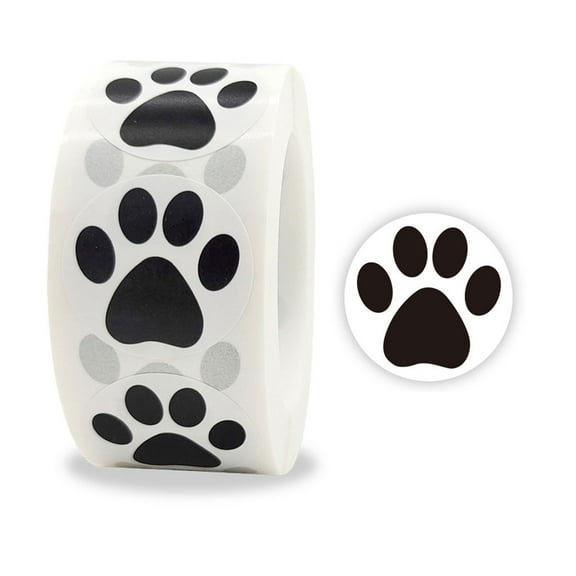 ZPAQI 500pcs Paw Print Stickers Dog for Cat Labels Sticker for Laptop Reward Teacher Student